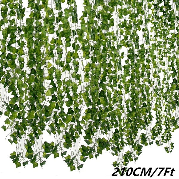 Artificial Ivy Leaf Creeper Trailing Vine Fake Foliage Flower Hanging Plants 7ft